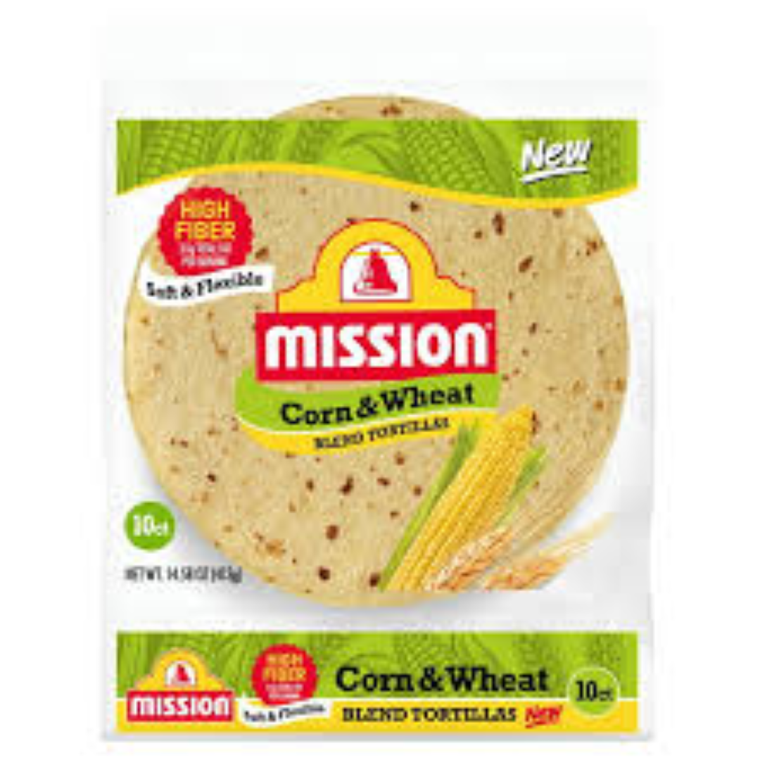 MISSION TORTILLA 6 WHEAT CORN 120G